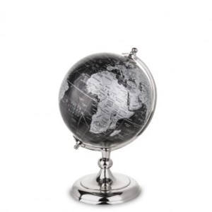 Dekoracyjny GLOBUS black/silver
