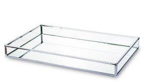 Lustrzana srebrna taca SILVER  M