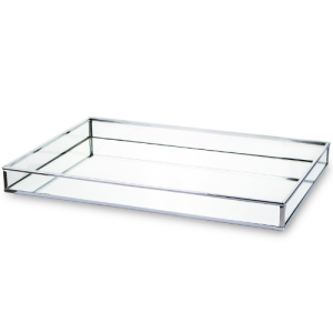 Lustrzana srebrna taca SILVER L