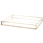 Lustrzana złota taca GOLD L