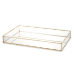 Lustrzana złota taca GOLD M