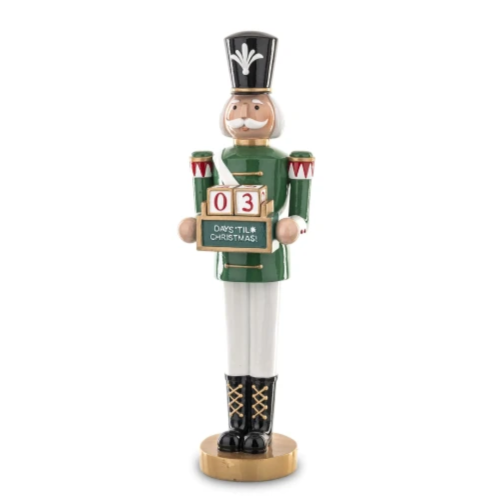 Świąteczna figurka Dziadek do orzechów z kalendarzem