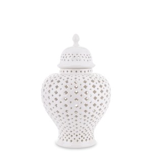 Ażurowa biała waza ceramiczna TREASURE