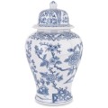Niebieska ceramiczna waza amfora