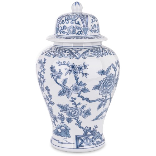 Niebieska ceramiczna waza amfora